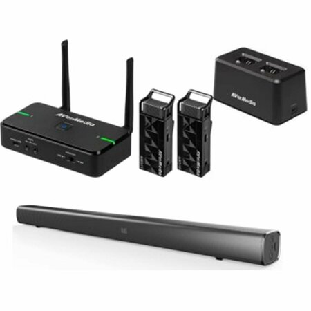 AVERMEDIA TECHNOLOGIES AverMedia  Dual Wireless Teacher Microphone with Soundbar & Wall Mounting Kit GS-68C